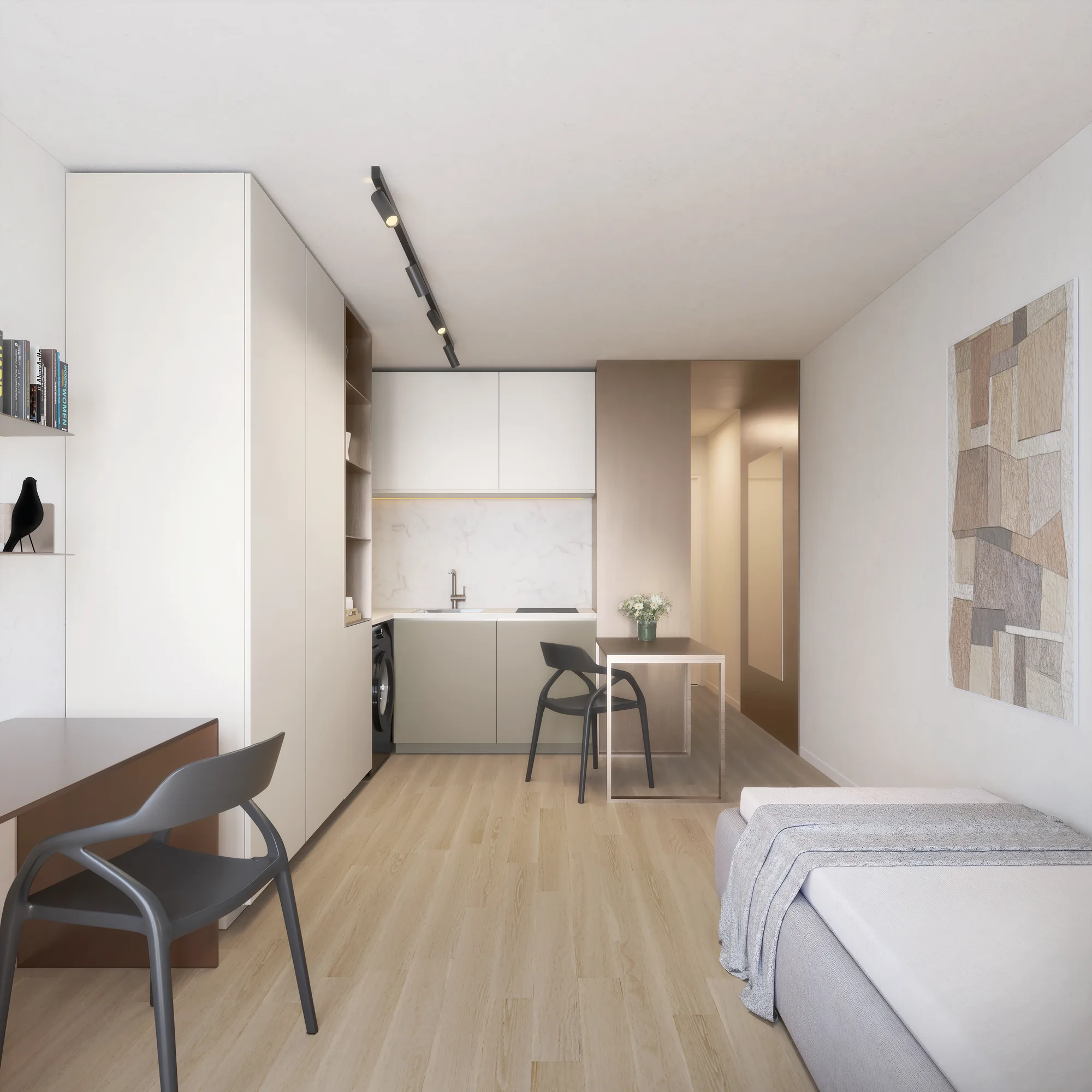 Einbauküche eines Apartments in THE ONE, Innenvisualisierung View A02